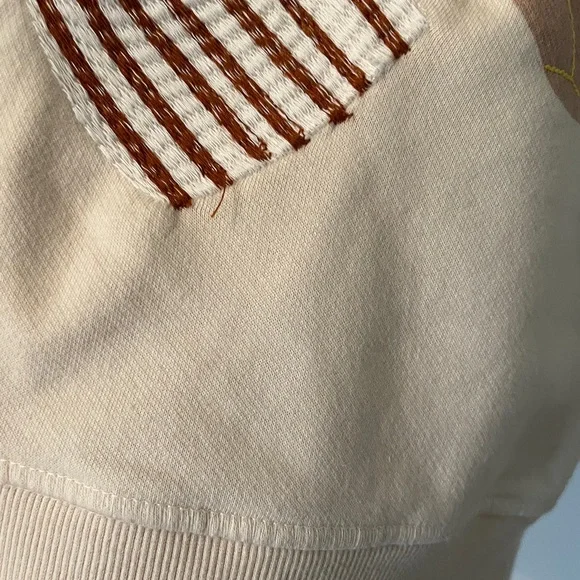 Anthro x Celandine Oversized Graphic Ivory Sweatshirt Sz L/XL NWT - Picture 9 of 16